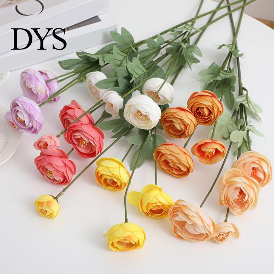 Indoor Decorative Silk Flowers Artificial Camellia Flowers, Flexible Stems Fake for Home High Density Fabric Flower Petals Living Room Decor