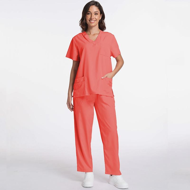 Women's Short Sleeve Scrub Top for Dental Operating Room – Nurse & Doctor Medical Workwear for Healthcare Staff
