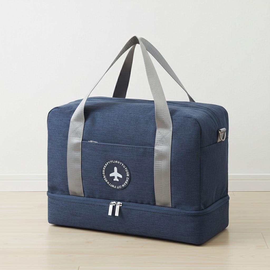 

Wet And Dry Separation Travel Bag Waterproof Sports Gym Bag For Men Women New Clothing Storage Hand Carry Luggage Темно-синій