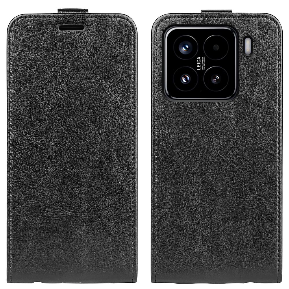 

Для Xiaomi 15 Чохол зі слотами для карток Вертикальний відкидний шкіряний чохол для телефону Black