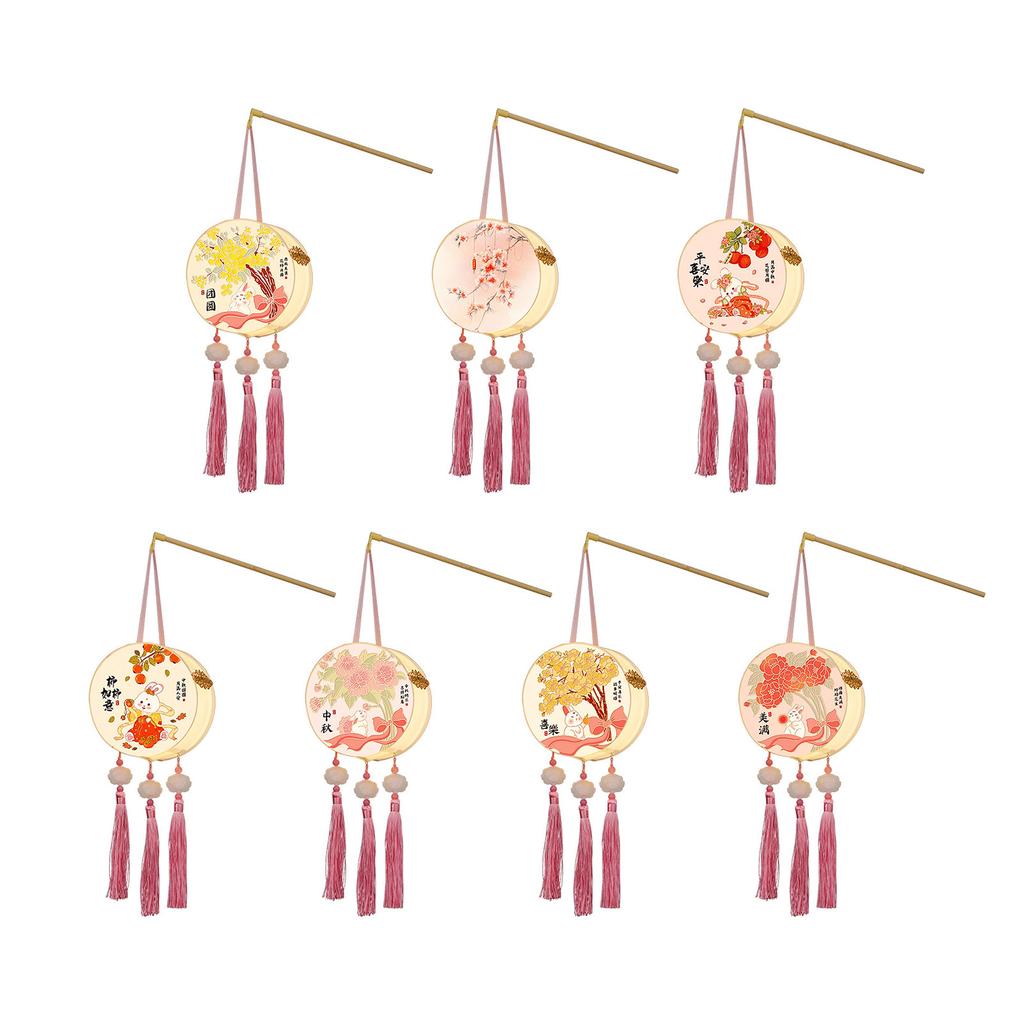 Handheld Lanterns for Traditional Chinese Celebration Waterproof Moon Festival Light with Soft Lighting Home Decoration