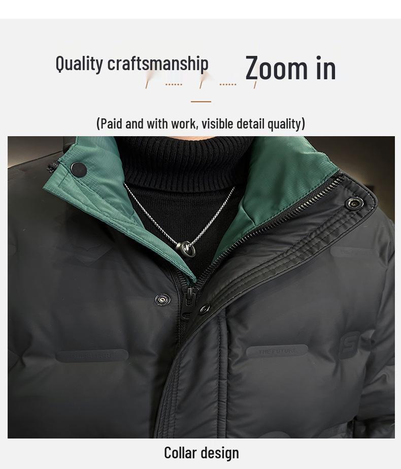 Men's 2025 Winter Lightweight Down Jacket – High-End, Warm, Trendy, Thickened Short Coat for Cold Protection.