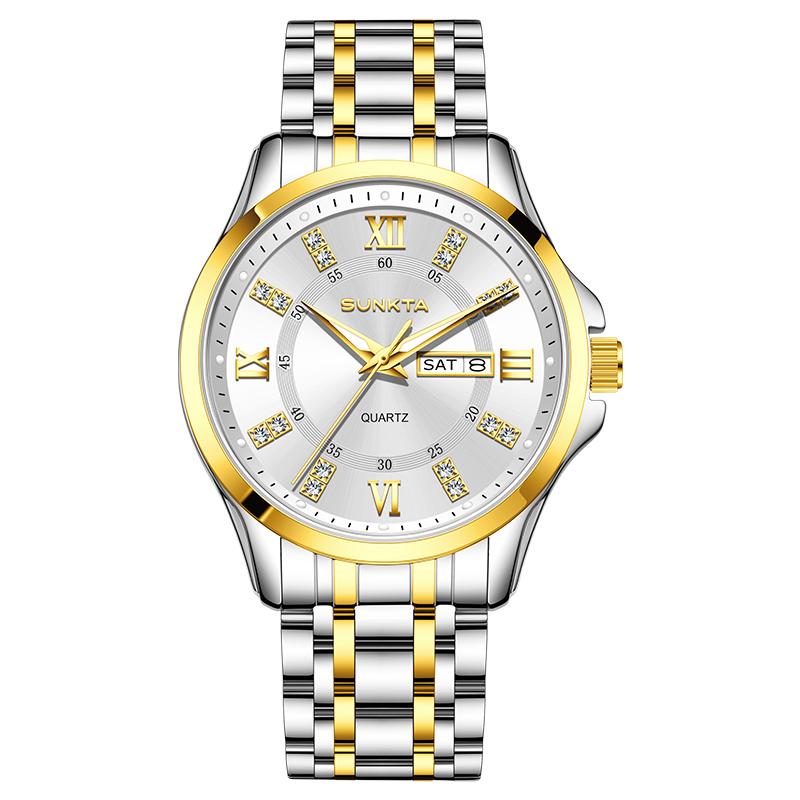 SUNKTA Men's watches Business Date Luminous casual fashion Male Watch Waterproof Quartz mens wristwatch reloj hommes+BOX