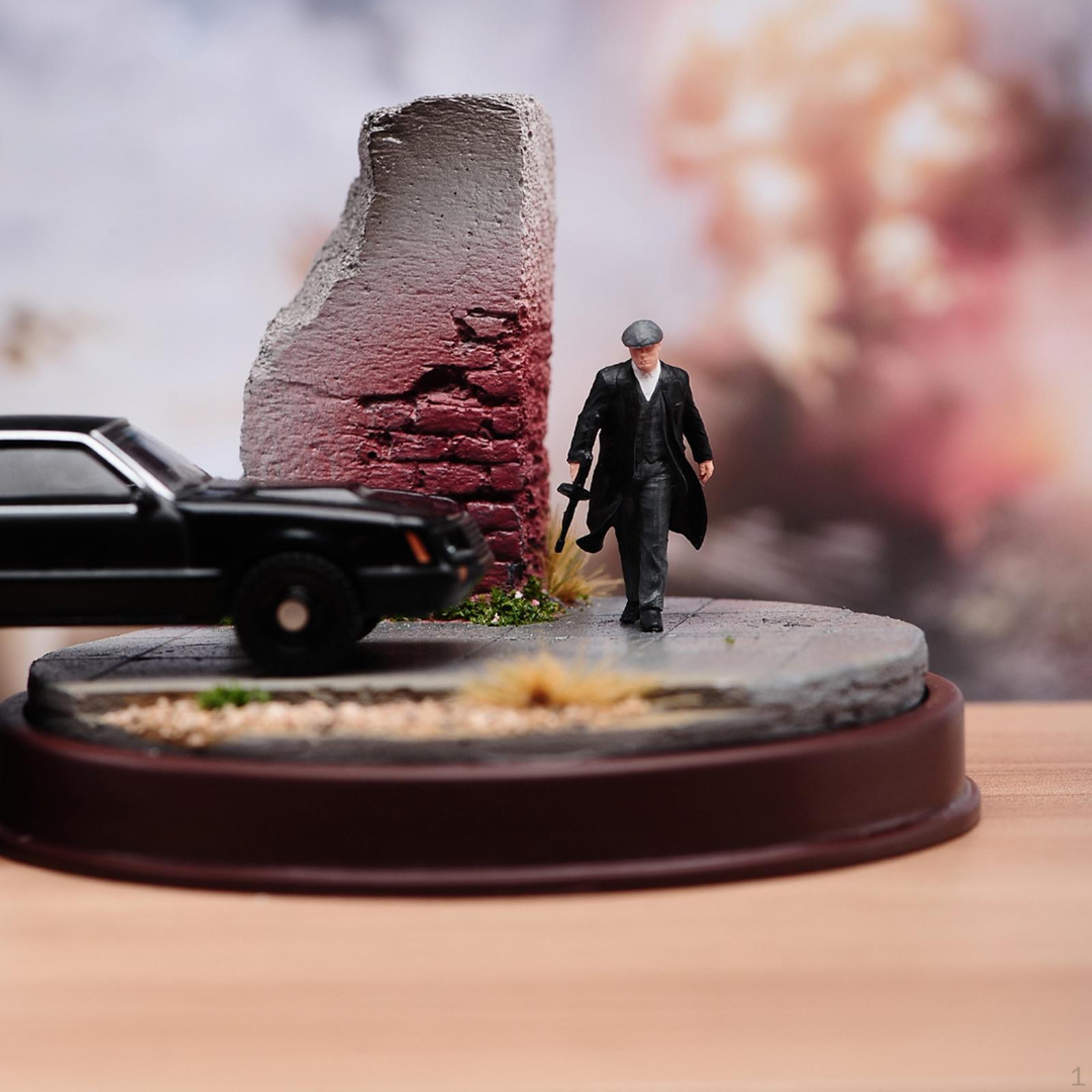 1/64 Scale Miniature Scene Model Diecast Car Display for Action Figures Collections Corner