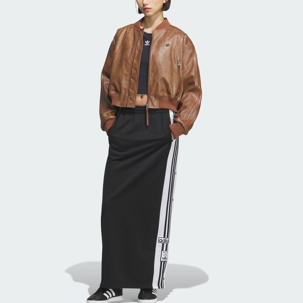 Adidas Originals FW25 PU Pad Brand Logo Three Stripes Retro Warm Sports Long Sleeve Jacket Women Jacket KC2655