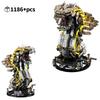 1186 Peças Blocos de Construção Mecânicos Cobra Série Animal Iluminar Criativo Ornamento 3D Presente de Natal Adultos Crianças