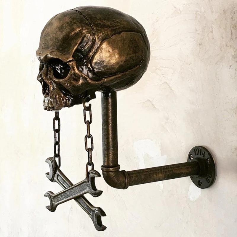 Helmet Holder Wall Mount Rack for Coat Skull Head Holder Helmet Display Rack