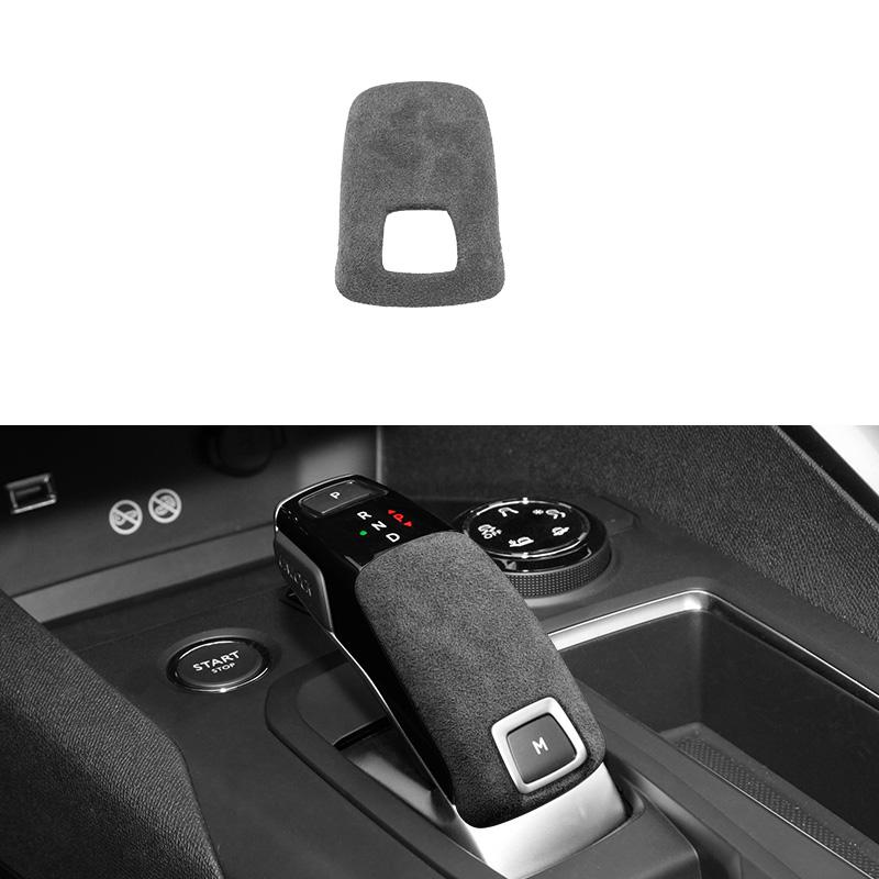 For Peugeot 4008 5008 2017-2023 Alcantara Suede Car Central Gear Knob Cover Shifter Panel Window Lift Frame Interior Accessories Gear Knob Cover
