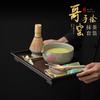 4/8pcs Hand Drawn Chinese Style Matcha Bowl with Matcha Whisk Set, Japanese Tea Set Includes Matcha Bowl with Spout Gift Box