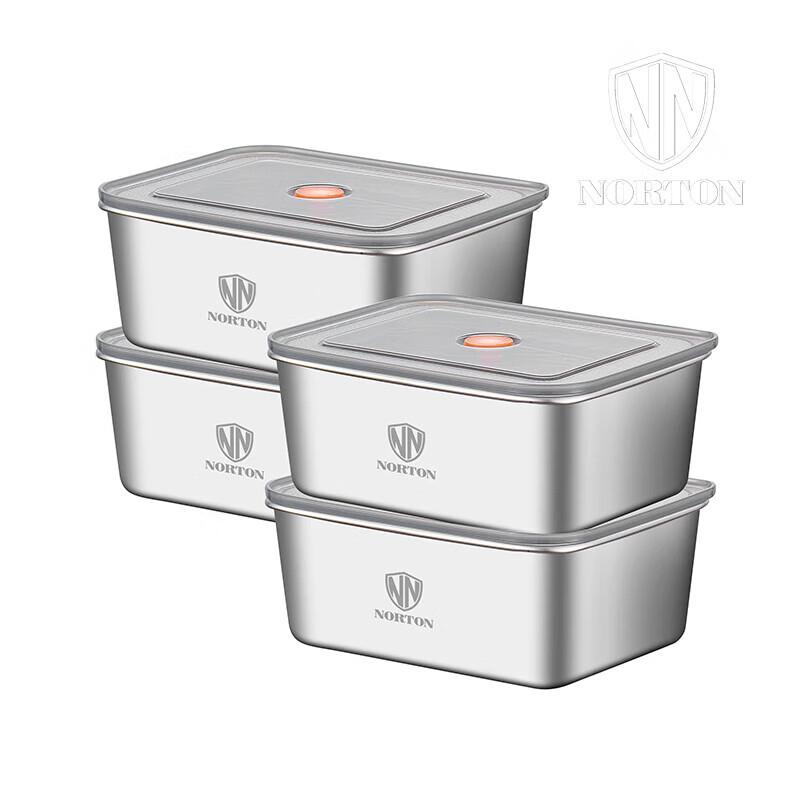 NORTON NN Lailer 4-Piece Stainless Steel Food Storage Set