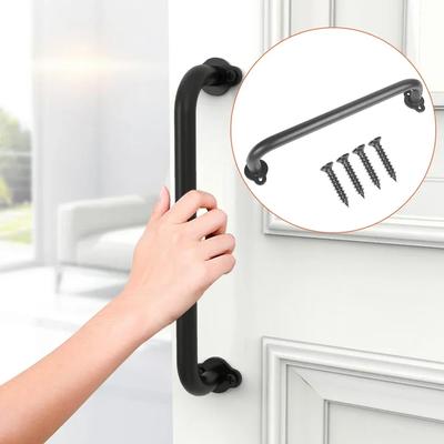 Sliding Barn Door Handle Pull Cabinet Flush Wood Door Handle Matte Black Carbon Steel Interior Door Pull Furniture Hardware