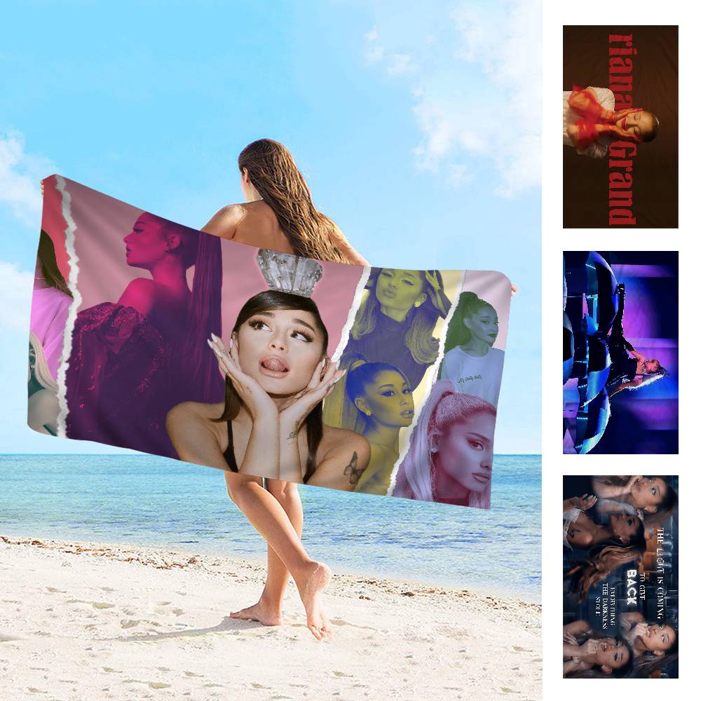 Classic Pop Singer A-Ariana G-Grande Microfiber Beach Towel Absorbent Quick Dry Soft Yoga Swimming Resort Mountain Towel