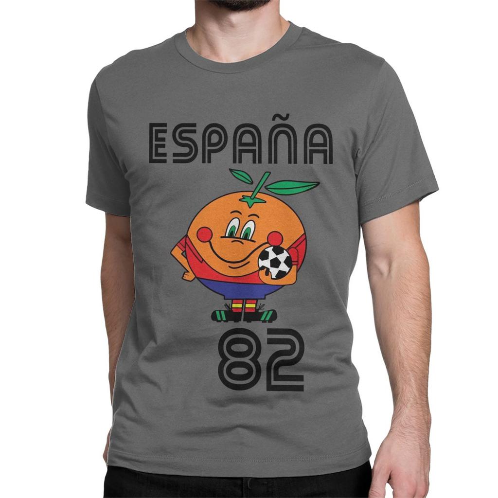 Naranjito T Shirt Men Women's Cotton T-Shirt Crewneck Espana 82 Spain Mascot 1982 Soccer Football Tee Shirt Clothing Plus Size