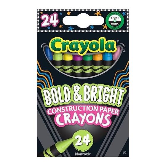 Бумага для рисования мелками Crayola Bold & Bright Color Crayon 24 цвета 523463 Оригинальный продукт