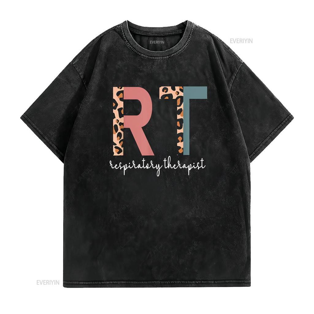 Respiratory Therapist RT Therapy Week T Shirt vintage Washed Unisex streetwear Casual homme Stylish designer clothes Versatile