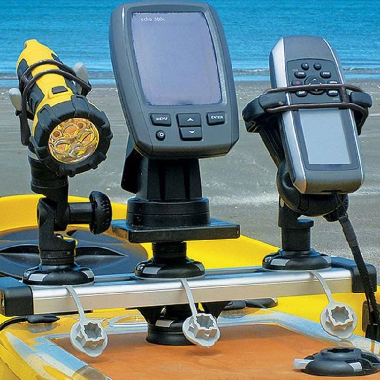 Aluminiumlegierung Schiebe-Schienenhalterung Kanus Kajak Montagebasis Angelrutenhalter Montagebasis Gepäckträger Einfach zu bedienen