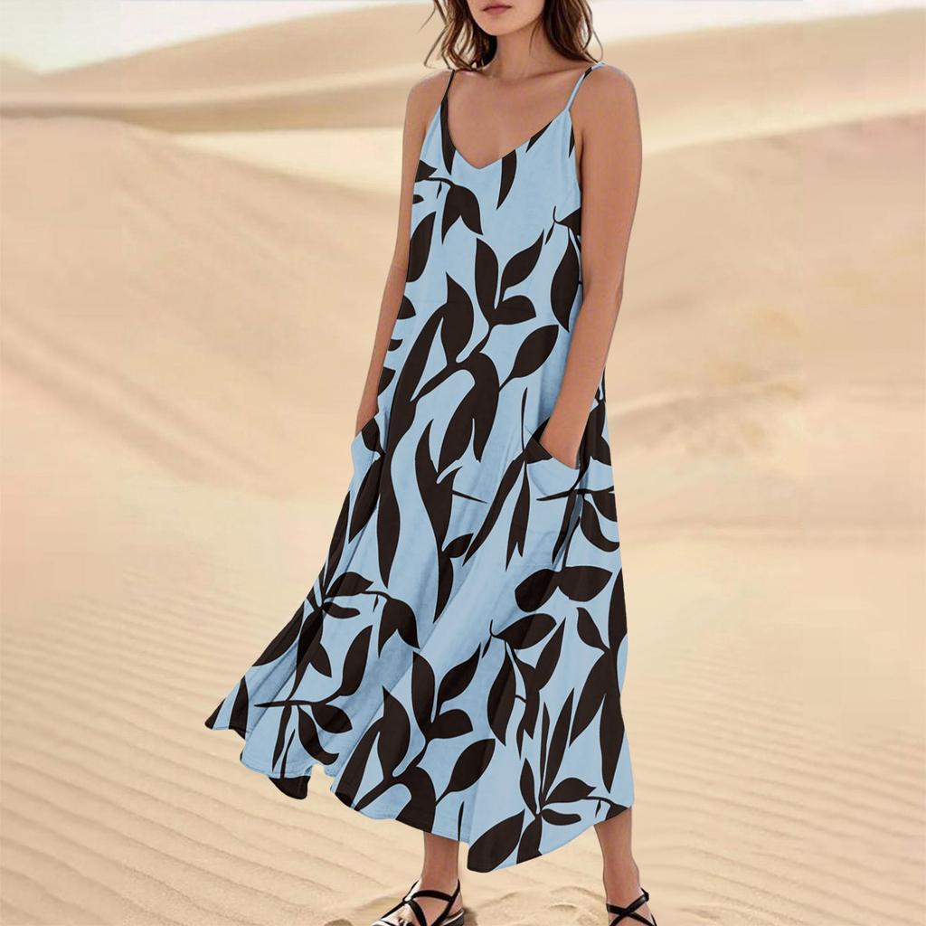 Women's Summer Dress Casual Loose Long Beach Vacation Dresses
