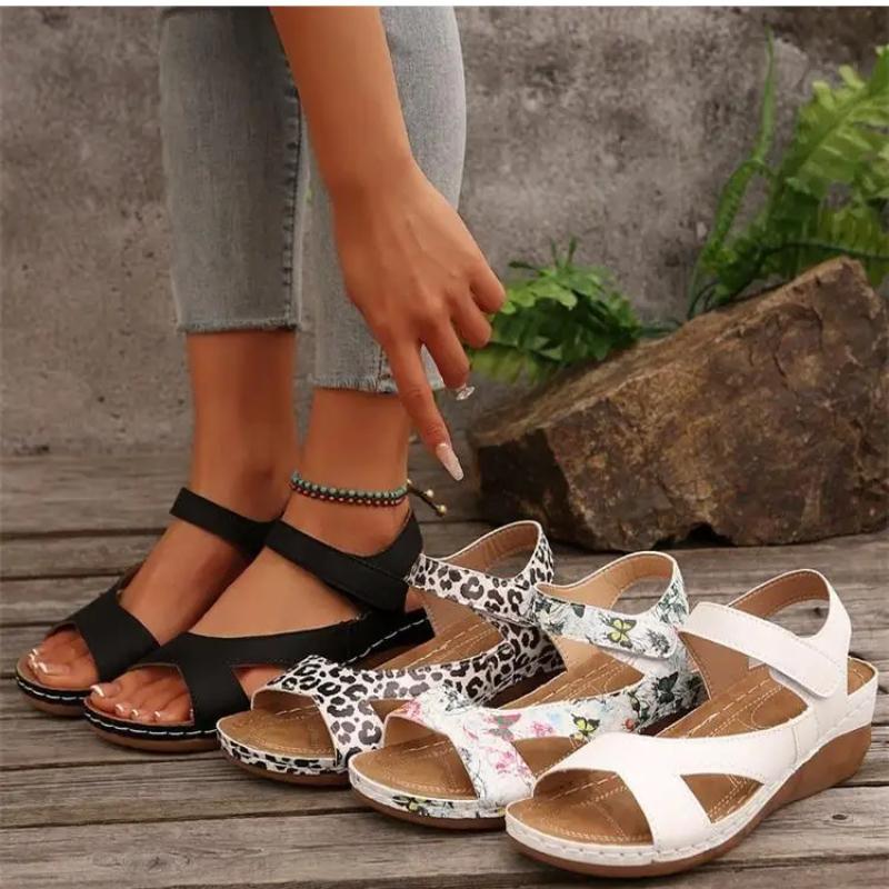 Summer Woman Sandals Shoes Soft Shoes Woman Plus Size Sandals Woman Wedge Walking Shoes Elegant Footwear Female Women Sandal