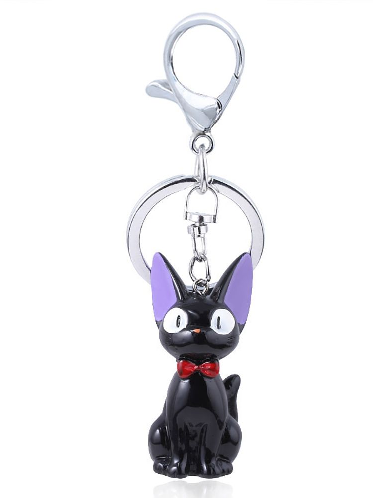 Anime Cute Black Cat Keychain Cartoon Cosplay Home delivery Props Pendant Keyring Wen Women Backpack Jewelry Accessories Gift