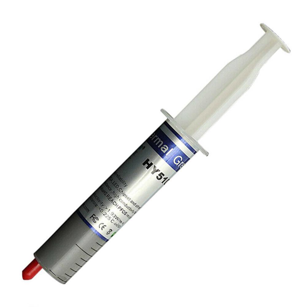 

Thermal Interface Material Halnziye HY510 1.93W/m-k 30g Syringe Grey Compound Grease Paste CPU GPU Chipset Cooling Syringe 1-10