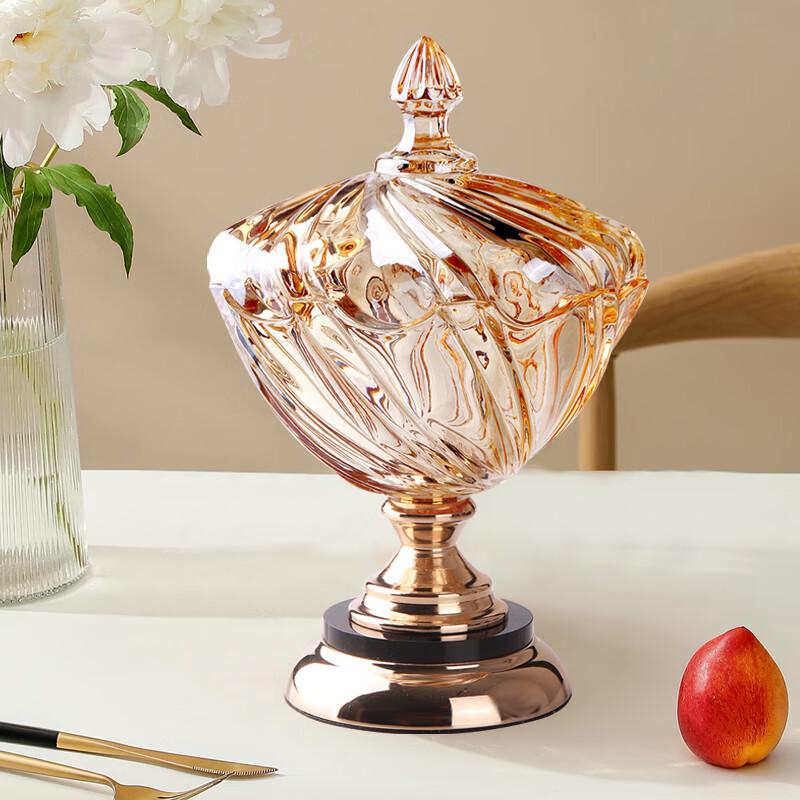 

Flavinmci Crystal Glass Petal Candy & Storage Jar