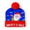 Colorful Dazzling LED Christmas Hat Holiday Pompom Ball Knitted Winter Beanie for Adults and Children Festive Party Hat