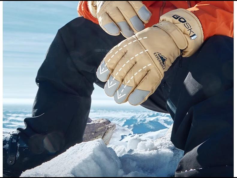 Men's & Women's Waterproof Touchscreen Ski Gloves - Warm, Cold-Proof, Fleece-Lined for Snow & Riding.