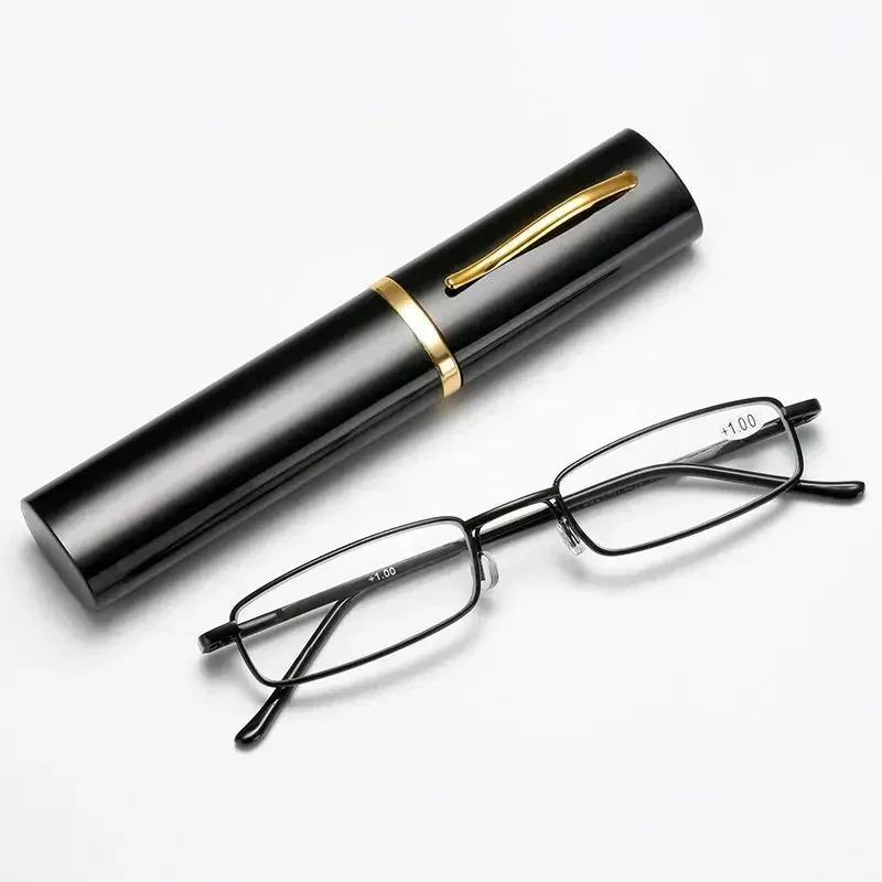 Men Pen Holder Reading Glasses Ultra Light Portable Presbyopic Eyewear Spring Frame High-definition Anti Blue Light Eyewear