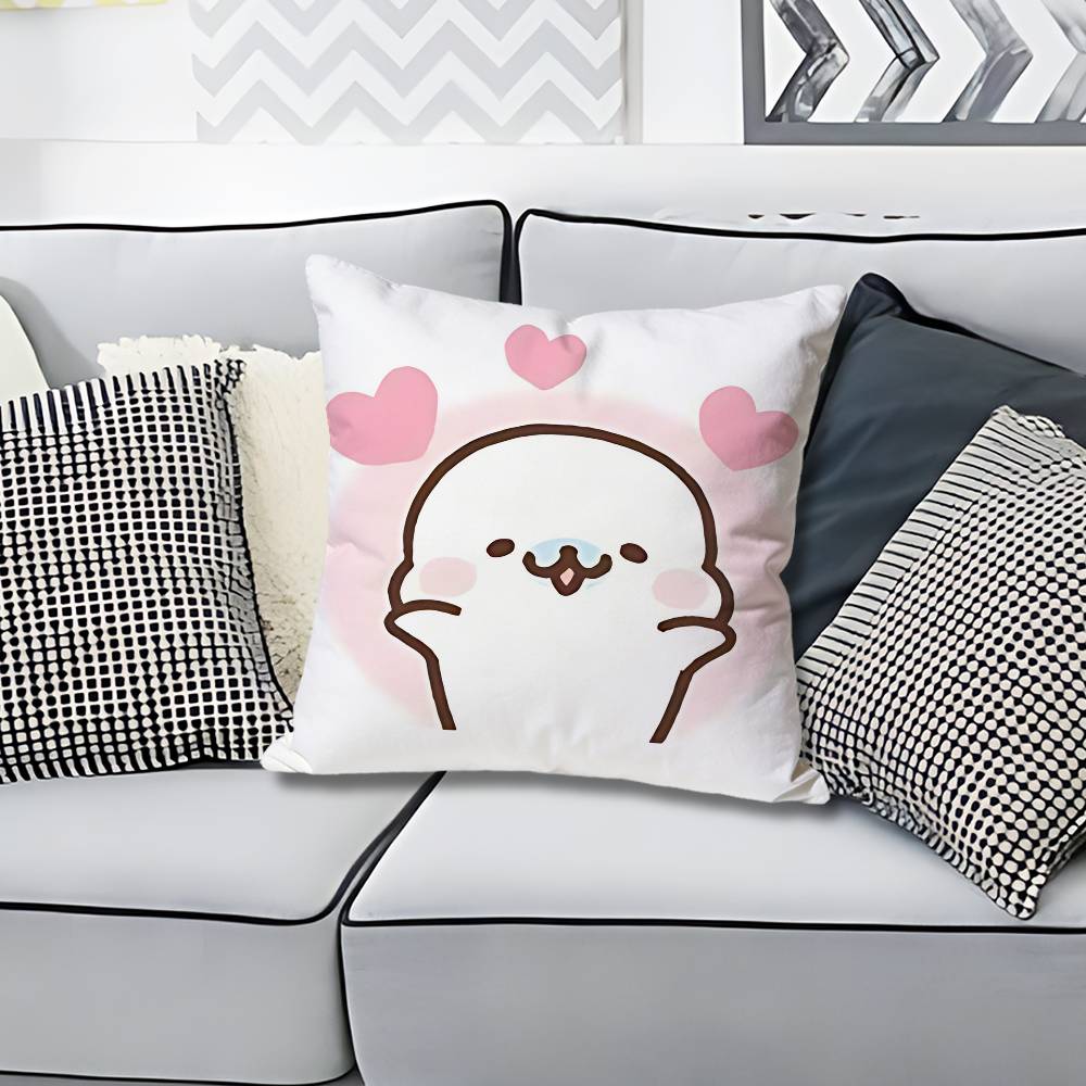 Cute MMamegoma Seal Various Sizes Square Pillow Case For Car Home Bedchamber Decor Custom Valentine gift
