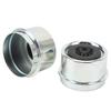 2PCS Trailer Axle Dust Cap 1.98in OD Galvanized Trailer Hub Bearing Wheel Grease Cover for 2000 To 3500 Lbs Boat Axles