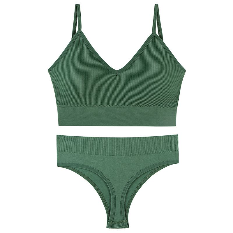 

Спортивный жилет с подтяжками, комплект нижнего белья большого размера, спортивное нижнее белье, жилет, бюстгальтер на бретелях M(45.00 kg-62.50 kg) Green