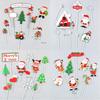 Kreativer Papier-Kuchenaufsatz Frohe Weihnachten Schneeflocke Weihnachtsmann Weihnachts-Kuchendeko Neujahr Cupcake-Topper