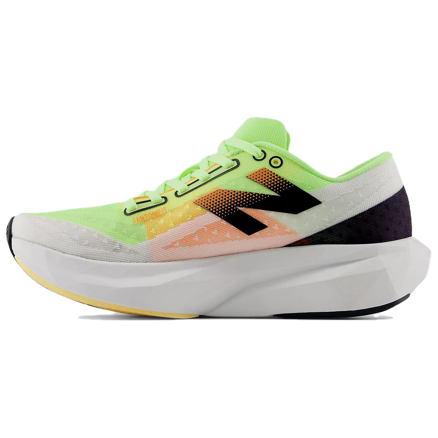 

New Balance FuelCell Rebel v4 White Bleached Lime Glo Мужские кроссовки Bleached-Lime-Glow Hot-Mango MFCXLL4 40