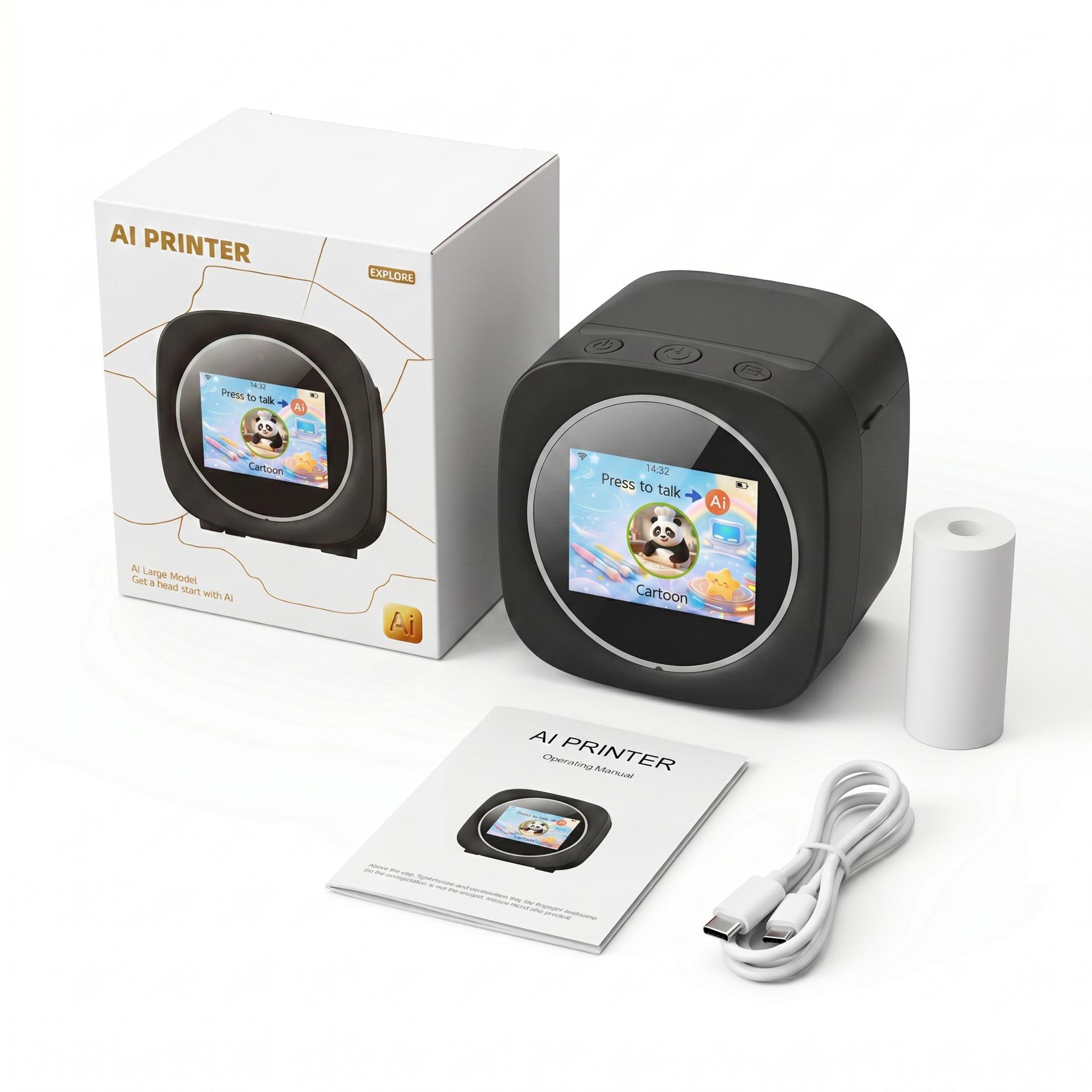 AI-Powered Thermal Printer for Kids: Voice-Controlled, Ink-Free, WiFi-Enabled Image Generator
