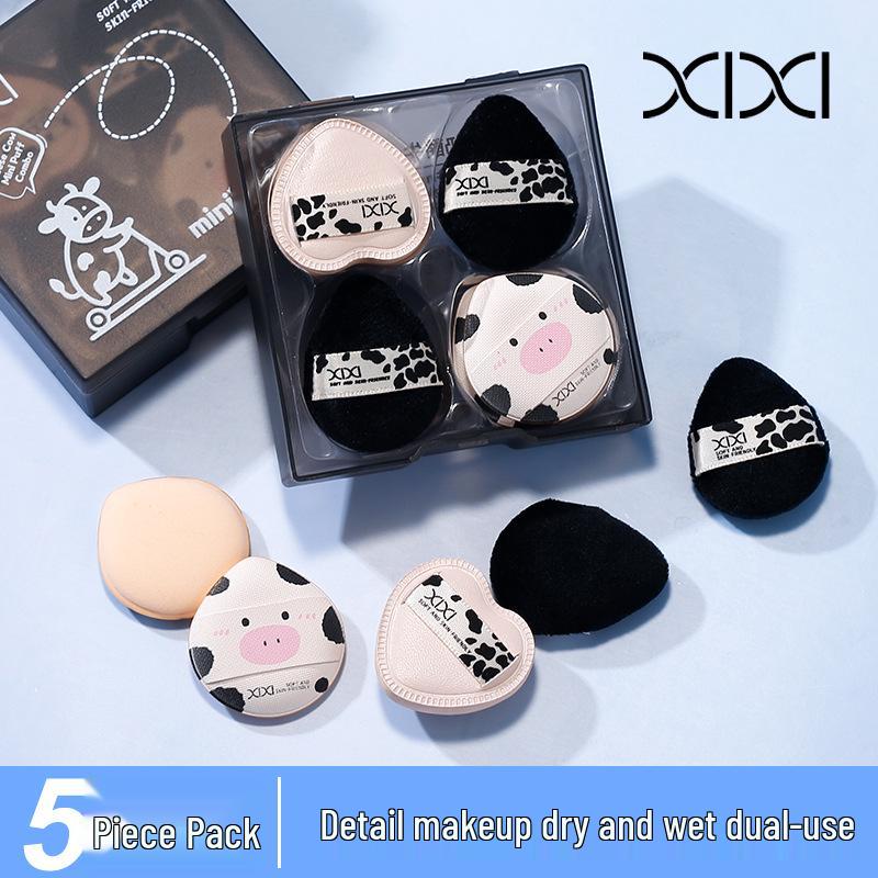 XI XI Mini Ost-Ko Puffset för Våt & Torr Användning: Lättapplicerad Concealer Foundation.