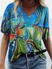 Fashion Tees Y2k Female Clothes Oversized Tops Summer Cat Butterfly Floral 3D Printed Women T-Shirts Vintage Streetwear T Shirt