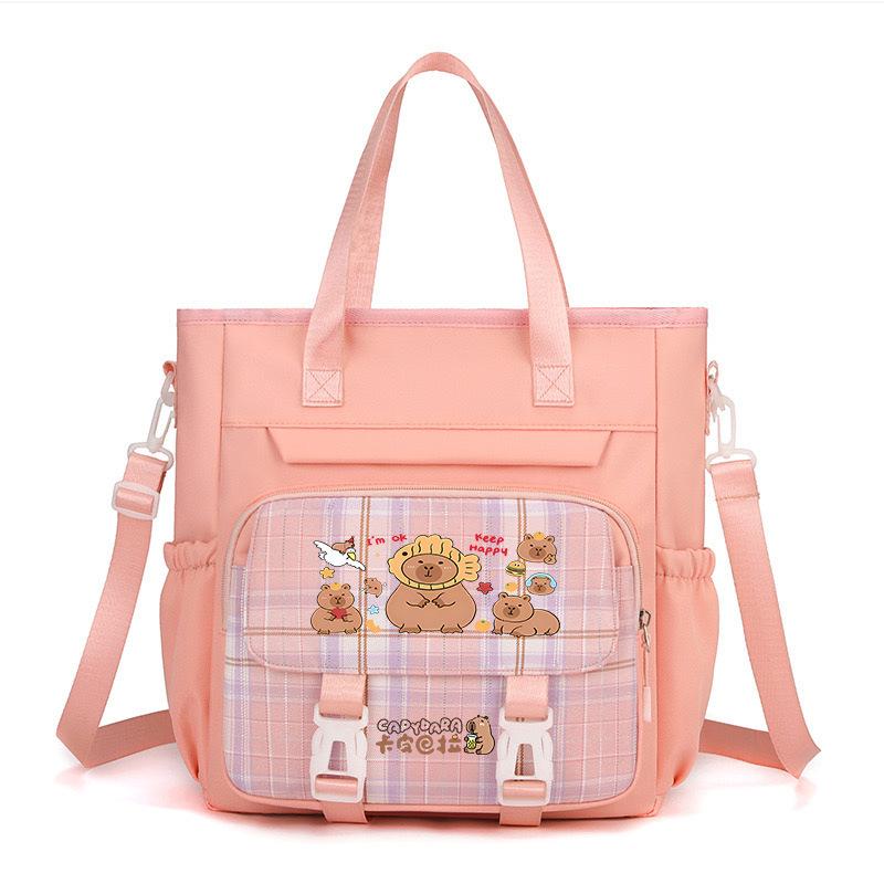 make-up class tote bag capybara large-capacity shoulder bag, primary school students, junior high school men's and women's high-value messenger bag