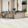 VidaXL Garden Lounge Set with Cushions 11 Pcs, Patio Sofas, Patio Furniture Set, Outdoor Furniture, Beige 3223128