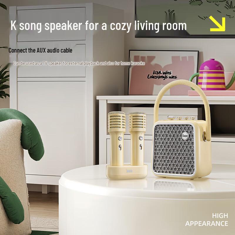 Divoom Spark-Pop Home KTV Bluetooth Speaker with Dual Microphones