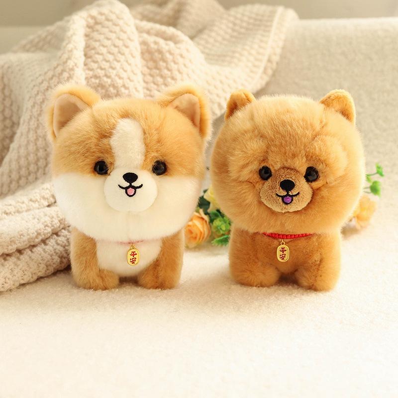 Cute Simulation Cute Pet Puppy Dog Akita Corgi Doll Plush Toy Shiba Inu Chow Doll Children's Rag Doll