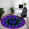 1 Stück Kaleidoskop-MusterStuhlteppich für Büro, Innenbereich Rutschfest Waschbar Polyesterfaser Teppich, Matte Für Büro, Maschinenwaschbar