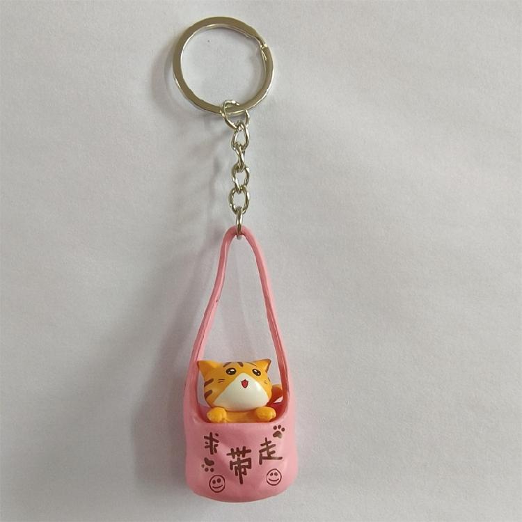Lovely Kitten Keyring Creative Car Key Chain Pet Keychain Pendant Bag Charm Cartoon Cats Keychain Hanging Ornament