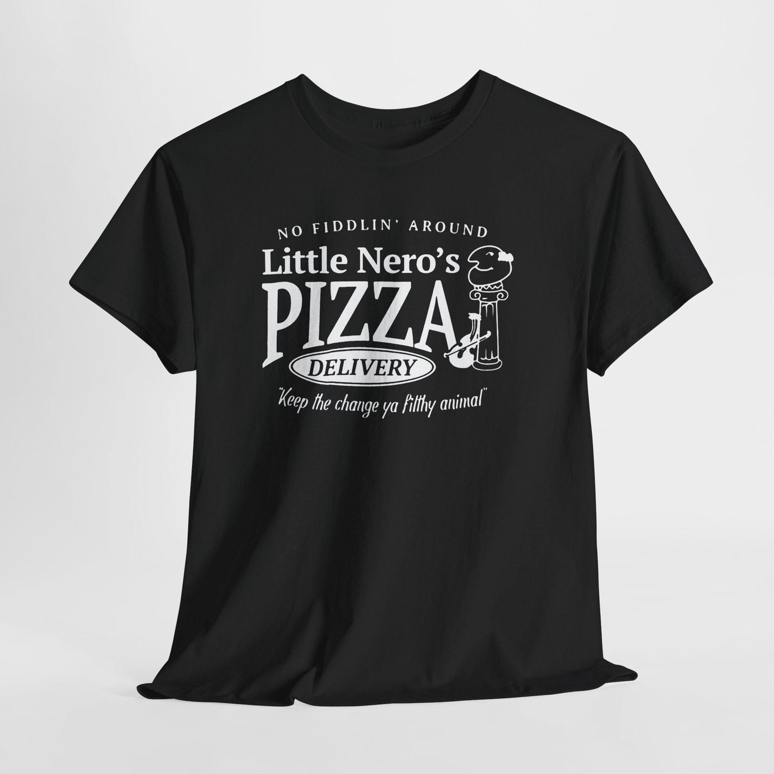 Home Alone Little Nero s Pizza Movie Men s Brown Navy Black Blue Red Tees T-Shirt Size S-5XL L