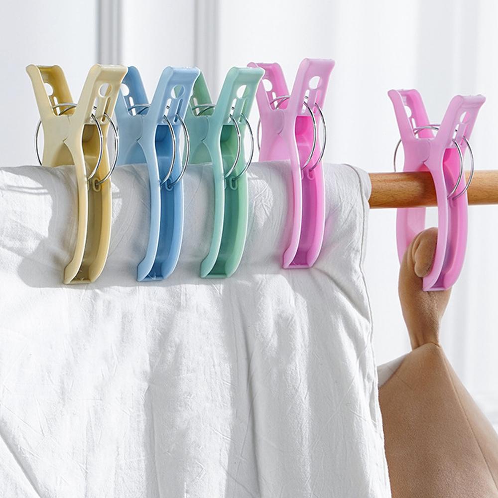 1-4 Stück Große Strandtuchklammern Kunststoff Wiederverwendbar Rutschfest Fixiert Wäsche Sonnenliege Liege Wäscheklammern Heim Badezimmer Organisation