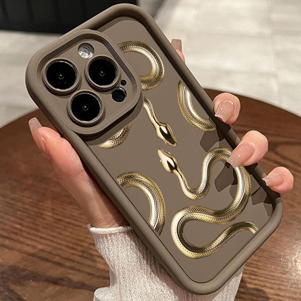 LZ5 Butterfly Black Gold Snake Silicone Phone Case for Xiaomi 11 Lite 5G 14T Redmi 14C 13C A3 Note 12 11 9 10 13 Pro Plus Shockproof Back Cover