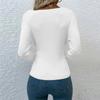 Women's Fashion Front Irregularly Crossed Long-sleeved  Knitted Pullover Sweaters Slim Ribbed Knitted Sweaters