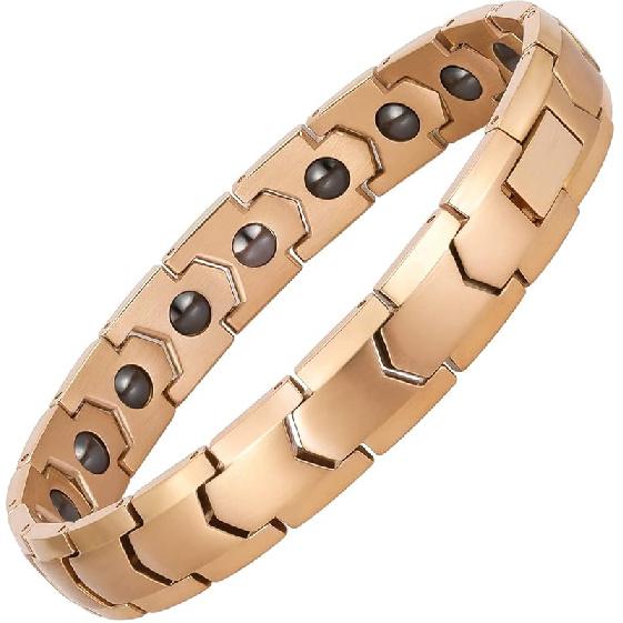 Магнитные гематитовые браслеты для мужчин и женщин из нержавеющей стали 316L Power Balance Энергетические магниты Камни Браслет Ювелирные изделия Подарок с инструментом для регулировки розового золота