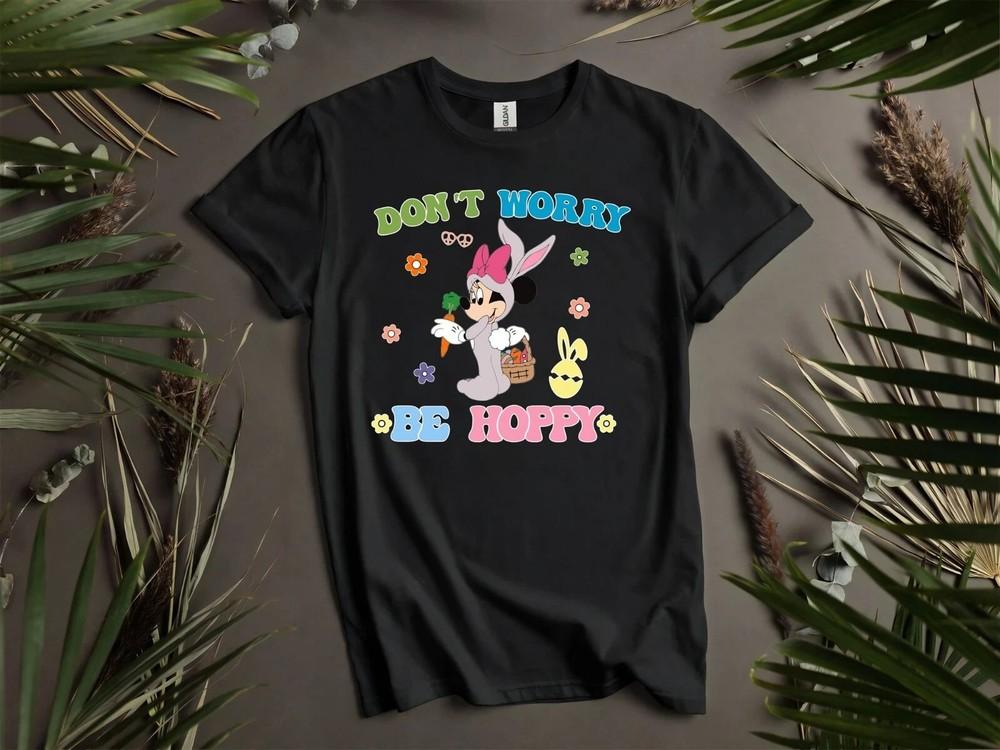 Dissney Dont Worry Be Hoppy Minnie Easter  Men Women Unisex Unisex T-Shirt XXL