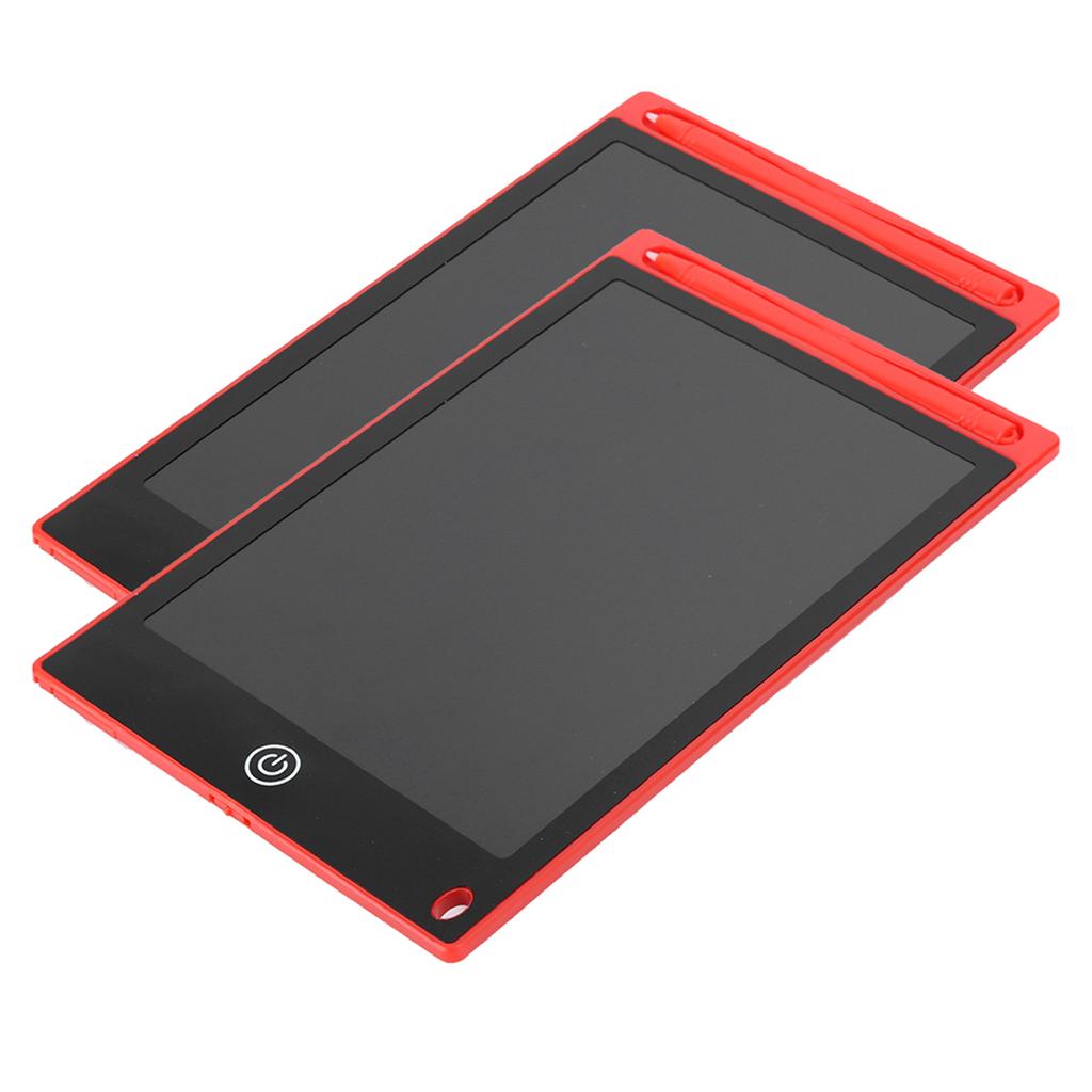 2Pcs 8.5in Electronic Figure LCD Writing Pad Drawing Children Notebook for Family Schoolred