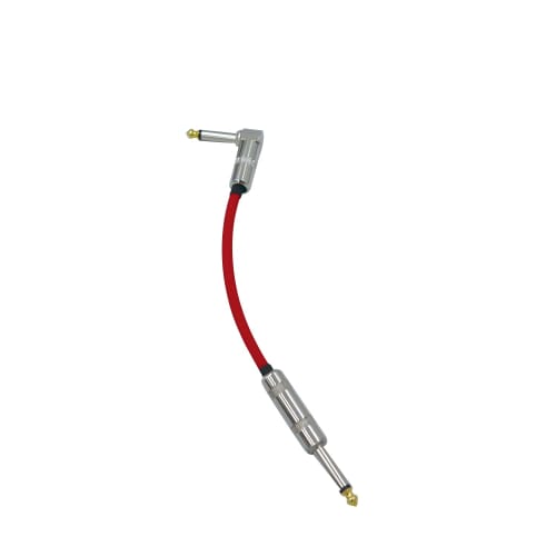 KM Sound CANARE GS-6 Red Patch Cable with L-S Plug, Made In Japan (L-S 15cm)
